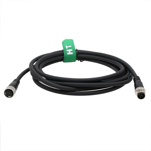 HangTon Aktuator Sensor Signal geschirmtes Kabel M12 A Code 5 Pin Stecker auf 5 Pin Buchse für industrielle Steuerungen Automatisierungsgerät Netzwerkgerät Net CANopen IO Link Profibus 1M von HangTon