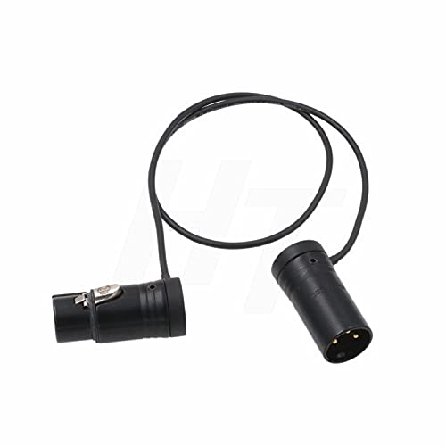 HangTon Audiokabel, verstellbar, niedriges Profil, XLR 3-polig, Stecker auf Buchse, für Mikrofon, Kamera, Soundgeräte, Mixer, Recorder, Audio-Instrument 50cm von HangTon