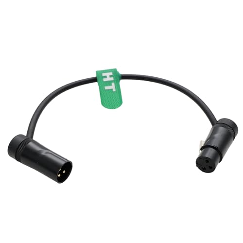 HangTon Audiokabel für Recorder Mixer Mikrofon Lautsprecher Sound Devices Mixpre 10 II Zoom F8n Zaxcom Sony Canon Camera, XLR 3 Pin Stecker auf Buchse, Low-Profile rechtwinklig Schwarz 1m HangTon Audiokabel für Recorder Mixer Mikrofon Lautsprecher Sound Devices Mixpre 10 II Zoom F8n Zaxcom Sony Canon Camera, XLR 3 Pin Stecker auf Buchse, Low-Profile rechtwinklig Schwarz 1m von HangTon