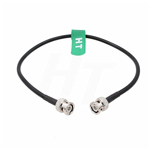 HangTon BNC-Stecker auf BNC-Stecker, 6G-SDI-Kabel, RG223, RF-Koaxial, 50 Ohm, doppelte Abschirmung, geringer Signalverlust, für GPS-Antenne, Radio, LAN/WAN-Daten, Video (30 cm) von HangTon