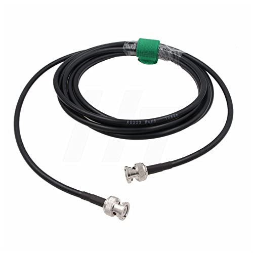 HangTon BNC-Stecker auf BNC-Stecker, SDI-Kabel, RG223, RF-Koax, 50 Ohm, doppelte Abschirmung, geringer Signalverlust, für GPS LAN/WAN, Daten, Video (5 m) von HangTon