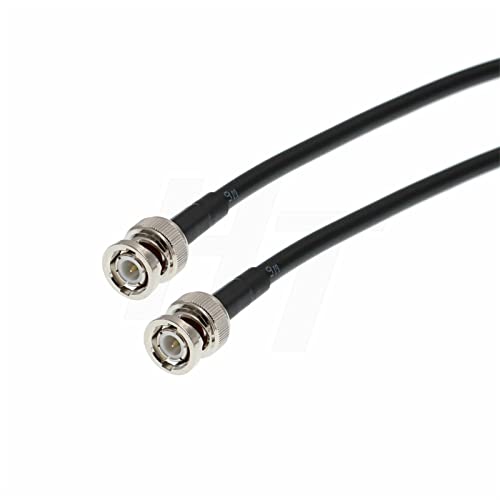 HangTon BNC-Stecker auf BNC-Stecker, SDI-Kabel, RG223, RF-Koaxial, 50 Ohm, doppelte Abschirmung, geringer Signalverlust für GPS, LAN/WAN, Daten-Video (1,5 m) von HangTon