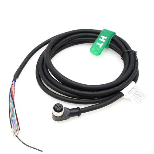 HangTon Cognex In-Sight 8000 Power IO Trigger Kabel M12 A-kodiert 12 Pin Buchse rechtwinklig zu fliegendem Kabel für industrielle Sensor Profibus Netzwerk Automatisierungsanwendung CCB-PWRIO 5m HangTon Cognex In-Sight 8000 Power IO Trigger Kabel M12 A-kodiert 12 Pin Buchse rechtwinklig zu fliegendem Kabel für industrielle Sensor Profibus Netzwerk Automatisierungsanwendung CCB-PWRIO 5m von HangTon