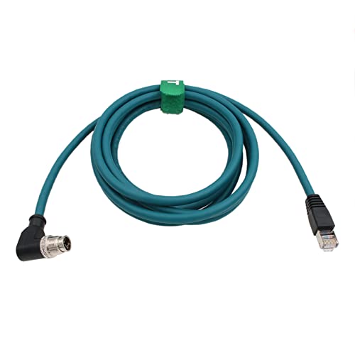HangTon Connect Netzwerkkabel M12, 8-polig, X Coded rechtwinklig auf RJ45 Cat7e Ethernet-Kabel, geschirmt, hochflexibel, wasserdicht, 2 m von HangTon