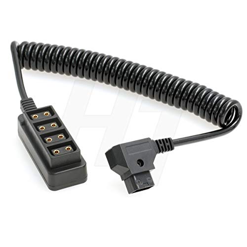 HangTon D-Tap Power Splitter Box 4 Port 1x Stecker auf 4X Buchse P-Tap Spiralkabel Adapterkabel 24 Zoll für V-Lock Gold Mount Akku HangTon D-Tap Power Splitter Box 4 Port 1x Stecker auf 4X Buchse P-Tap Spiralkabel Adapterkabel 24 Zoll für V-Lock Gold Mount Akku von HangTon