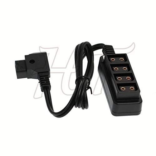 HangTon Dtap Splitter Power Box 4 Port 1 auf 4 P-Tap Adapterkabel 24 Zoll für V-Lock Gold Mount Akku von HangTon