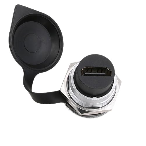 HangTon HDMI-2.0-Kupplung, wasserdicht, Rundstecker, Inline-Kabel, Chassis-Buchse auf Buchse, Verlängerung, IP65 Schottkopf-Pass-Through HangTon HDMI-2.0-Kupplung, wasserdicht, Rundstecker, Inline-Kabel, Chassis-Buchse auf Buchse, Verlängerung, IP65 Schottkopf-Pass-Through von HangTon
