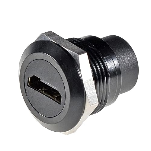 HangTon HDMI 2.0 Stecker Kupplung Wasserdicht Kreisförmig, 4K 30Fps Inline Kabel Gehäuse Paneelbuchse Buchse Zu Buchse Verlängerung, Ip65 Bulkhead Pass-Through HangTon HDMI 2.0 Stecker Kupplung Wasserdicht Kreisförmig, 4K 30Fps Inline Kabel Gehäuse Paneelbuchse Buchse Zu Buchse Verlängerung, Ip65 Bulkhead Pass-Through von HangTon