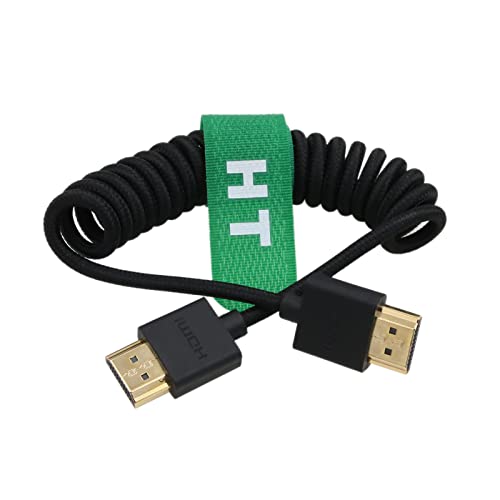 HangTon HDMI 4K 120p 8K 30p geflochten gewickelt Kabel für ATOMOS Ninja V Blackmagic Monitor, Sony Canon R5 Nikon Kamera Typ A HDMI 2.1 von HangTon