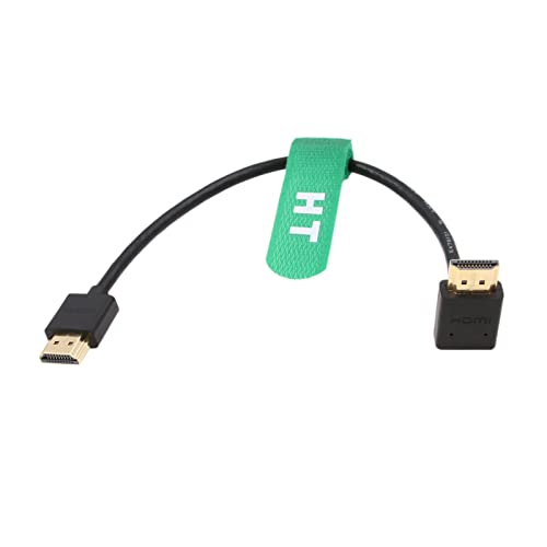 HangTon HDMI 4K 60p UHD Kabel für BMPCC 4K ZCAM E2 Sony A7IV F55 Canon C300 GH5S Nikon Z9 Kamera Ronin RS2 Teradek ATOMOS Ninja V Monitor Typ A HDMI 2.0 Up Angle 25cm von HangTon