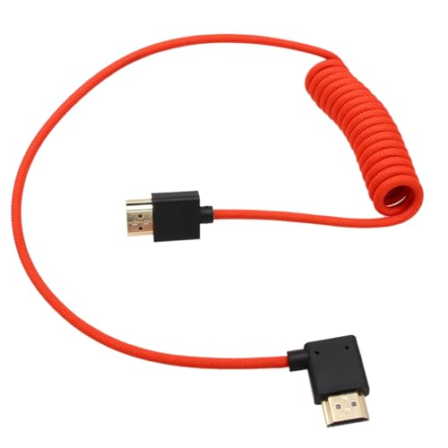 HangTon HDMI 8K 4K 50p Kabel für ATOMOS Ninja Shinobi Indie 7 Portkeys Feelworld LUT6 Sony A7R-V Canon C70 XF605 G9II ZCAM E2 S6 X-H2S Kamera, Linksgewinkelt Typ A HDMI 2.1 Rot geflochten 50cm HangTon HDMI 8K 4K 50p Kabel für ATOMOS Ninja Shinobi Indie 7 Portkeys Feelworld LUT6 Sony A7R-V Canon C70 XF605 G9II ZCAM E2 S6 X-H2S Kamera, Linksgewinkelt Typ A HDMI 2.1 Rot geflochten 50cm von HangTon