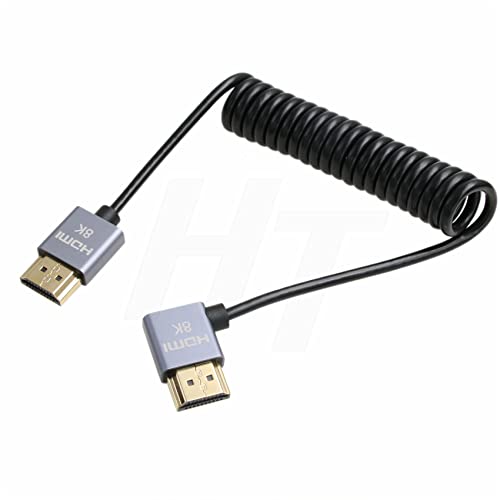 HangTon HDMI 8K 4K 60fps Kabel Thin Coiled Right Angle für ATOMOS Shinobi Ninja V Portkeys BM5 FEELWORLD BMPCC 4K Monitor ZCAM Sony Canon Nikon Camera Type A HDMI 2.1 HangTon HDMI 8K 4K 60fps Kabel Thin Coiled Right Angle für ATOMOS Shinobi Ninja V Portkeys BM5 FEELWORLD BMPCC 4K Monitor ZCAM Sony Canon Nikon Camera Type A HDMI 2.1 von HangTon