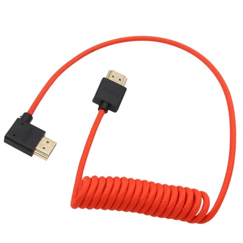 HangTon HDMI 8K 4K 60p Kabel für ATOMOS Shinobi Portkeys SmallHD Cine 5 7 Hollyland Mars Sony A9 A1 FS7II Canon C400 S1H Z9 X-T5 Kamera, rechtwinklig Typ A HDMI 2.1 rot geflochten 50cm HangTon HDMI 8K 4K 60p Kabel für ATOMOS Shinobi Portkeys SmallHD Cine 5 7 Hollyland Mars Sony A9 A1 FS7II Canon C400 S1H Z9 X-T5 Kamera, rechtwinklig Typ A HDMI 2.1 rot geflochten 50cm von HangTon
