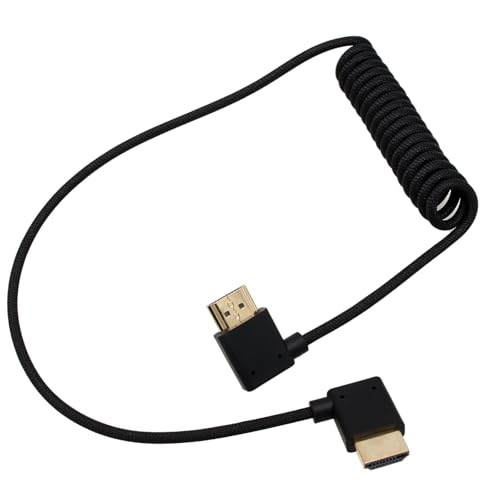 HangTon HDMI 8K 60p 4K 120p Kabel für ATOMOS Ninja V Sony A7S3 A7RV A7IV Canon C70 Lumix S5II GH5 Z9 Kamera FEELWORLD BMD, Rechts-Links-Winkel Typ A HDMI 2.1 Geflochtene Spirale 50cm HangTon HDMI 8K 60p 4K 120p Kabel für ATOMOS Ninja V Sony A7S3 A7RV A7IV Canon C70 Lumix S5II GH5 Z9 Kamera FEELWORLD BMD, Rechts-Links-Winkel Typ A HDMI 2.1 Geflochtene Spirale 50cm von HangTon