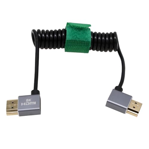 HangTon HDMI 8K 6K 4K 60p Kabel gewickelt Links Rechts Winkel für Sony A7S3 A7M4 A7R5 FX30 Canon Nikon Kamera Feelworld Atomos Ninja V Portkeys BM5 Video Assist 12G Monitor, Typ A HDMI 2.1 HangTon HDMI 8K 6K 4K 60p Kabel gewickelt Links Rechts Winkel für Sony A7S3 A7M4 A7R5 FX30 Canon Nikon Kamera Feelworld Atomos Ninja V Portkeys BM5 Video Assist 12G Monitor, Typ A HDMI 2.1 von HangTon