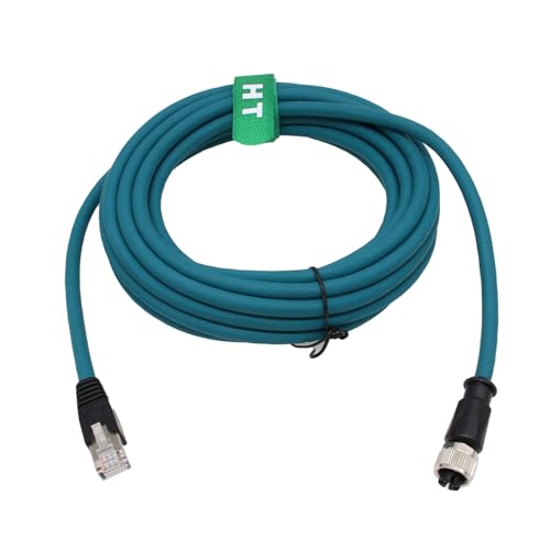 HangTon Industrie Ethernet Kabel M12 X-Coded 8 Pin Buchse auf RJ45 Cat-6a 10 Gb/s für Betätigungssensor Profibus Netzwerkautomatisierung 10m PVC von HangTon