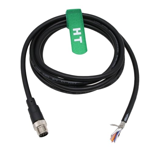 HangTon M12 A kodierter 8-poliger Stecker auf Stellantriebssensor, Signalkabel zum Öffnen von Leitungen für industrielle Steuerungen, Automatisierung, Gerätenetzwerk, DeviceNet, CANopen, IO Link, von HangTon