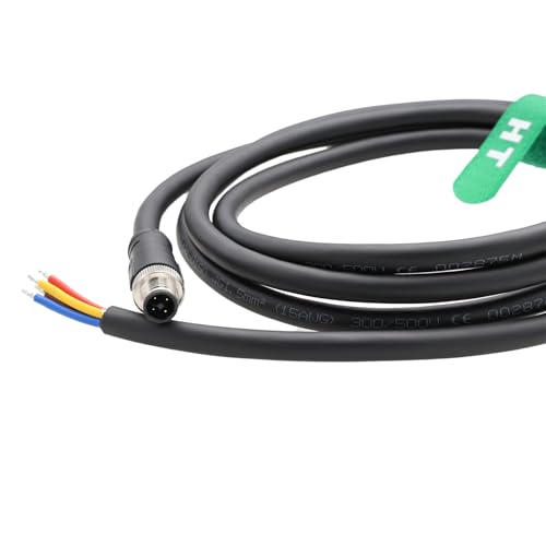 HangTon M12 Stromkabel, 4-polig, 3 + PE T-Code auf fliegende Kabel, 16 AWG für Turck elektrische Verteilungssteuerungsanwendungen, IP67 PVC 60 V 12 A, 3 m HangTon M12 Stromkabel, 4-polig, 3 + PE T-Code auf fliegende Kabel, 16 AWG für Turck elektrische Verteilungssteuerungsanwendungen, IP67 PVC 60 V 12 A, 3 m von HangTon
