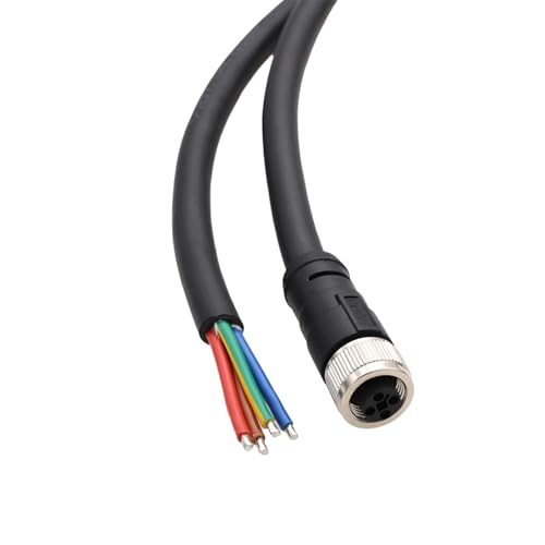 HangTon M12 Stromkabel, 4-polig, T-Code auf fliegende Kabel für Turck elektrische Verteilersteuerung, Cognex 3D-A5000 Kamerasensor, IP67 PVC 4 x 16 AWG, 60 V, 12 A, 15 m HangTon M12 Stromkabel, 4-polig, T-Code auf fliegende Kabel für Turck elektrische Verteilersteuerung, Cognex 3D-A5000 Kamerasensor, IP67 PVC 4 x 16 AWG, 60 V, 12 A, 15 m von HangTon