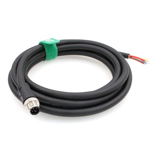 HangTon M12 Stromkabel, 4-polig, T-Code auf fliegende Kabel für Turck elektrische Verteilersteuerung, IP67, PVC, 4 x 16 AWG, 60 V, 12 A, 8 m HangTon M12 Stromkabel, 4-polig, T-Code auf fliegende Kabel für Turck elektrische Verteilersteuerung, IP67, PVC, 4 x 16 AWG, 60 V, 12 A, 8 m von HangTon