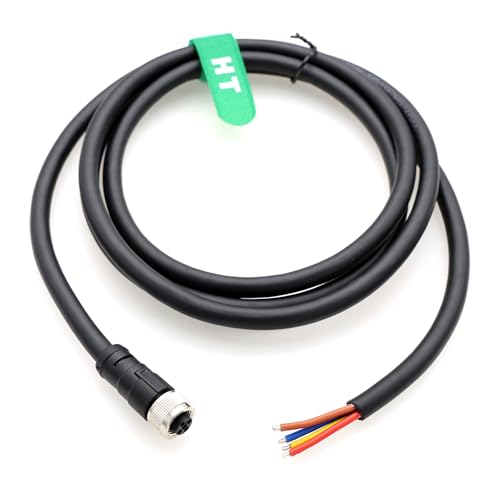 HangTon M12 Stromkabel, 4-poliger T-Code auf fliegende Kabel, 16 AWG für Turck elektrische Verteilungssteuerungsanwendungen, Cognex 3D-Scan-Kamerasensor, IP67 PVC, 60 V, 12 A, 3 m HangTon M12 Stromkabel, 4-poliger T-Code auf fliegende Kabel, 16 AWG für Turck elektrische Verteilungssteuerungsanwendungen, Cognex 3D-Scan-Kamerasensor, IP67 PVC, 60 V, 12 A, 3 m von HangTon