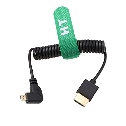 HangTon Micro HDMI 4K 60Hz 8K Rechtwinkliges HDMI Spiralkabel für Sony A6400 A7R Canon R5 R6 GH4 S5 Z50 Kamera ATOMOS Ninja V Portkeys Monitor Typ A D HDMI 2.1 HangTon Micro HDMI 4K 60Hz 8K Rechtwinkliges HDMI Spiralkabel für Sony A6400 A7R Canon R5 R6 GH4 S5 Z50 Kamera ATOMOS Ninja V Portkeys Monitor Typ A D HDMI 2.1 von HangTon