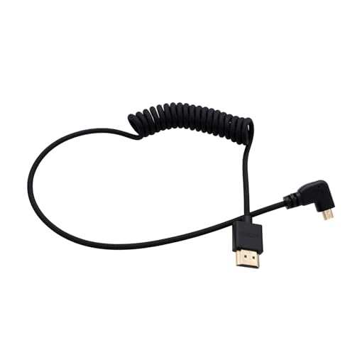 HangTon Micro HDMI auf HDMI 4K120 8K60 Kabel für Canon R6 R5C R10 R7 Sony ZVE1 A7C A7R A7S Lumix S5 S9 GH4 Kamera ATOMOS Ninja V Ultra SmallHD Portkeys Monitor, L-Shape 90-Grad Typ A D 50cm HangTon Micro HDMI auf HDMI 4K120 8K60 Kabel für Canon R6 R5C R10 R7 Sony ZVE1 A7C A7R A7S Lumix S5 S9 GH4 Kamera ATOMOS Ninja V Ultra SmallHD Portkeys Monitor, L-Shape 90-Grad Typ A D 50cm von HangTon