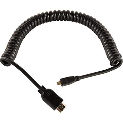 HangTon Micro-HDMI auf HDMI HDTV Spiralkabel für Handy, Tablet, Laptop, DV-Kamera, Computer, Monitor, 1,2 m von HangTon