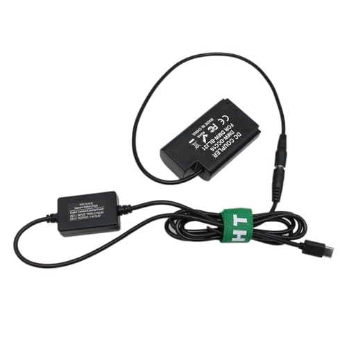 HangTon PD USB C Power Adapter für Panasonic Lumix DC S1 S1M S1H S1R S1RM DSLR Kamera 9V/12V Typ-C an DMW-BLJ31 DCC16 Dummy Akku von HangTon