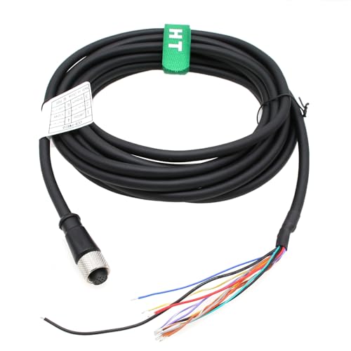 HangTon Power IO-Kabel M12 A-kodiert, 12-polig auf offenes Kabel für Keyence IV3, Cognex in-Sight, Omron Microscan V430 7000 Sensor-Kameralesegerät, 8 m HangTon Power IO-Kabel M12 A-kodiert, 12-polig auf offenes Kabel für Keyence IV3, Cognex in-Sight, Omron Microscan V430 7000 Sensor-Kameralesegerät, 8 m von HangTon