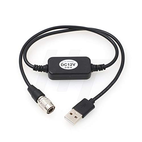 HangTon PowerBank 5 V 2 A USB auf Hirose 4 Pin Stecker 12 V DC Stromkabel für Zoom F4 F8 F8N Zaxcom (12 Zoll) von HangTon