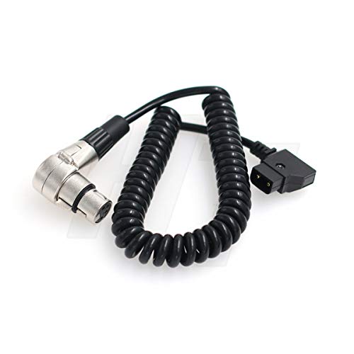 HangTon Rechtwinklige XLR-4-Pin-Buchse an D-Tap-Spiralkabel für Kameramonitor HangTon Rechtwinklige XLR-4-Pin-Buchse an D-Tap-Spiralkabel für Kameramonitor von HangTon