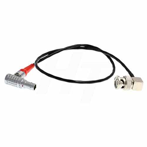 HangTon Timecode Sync Kabel Rechtwinkliger 5-Pin auf BNC für Sond Geräte, Ambient NanoLockit zu Zoom F4/F8 Recorder und Canon C300/C500, Sony F55, Amira Kamera von HangTon