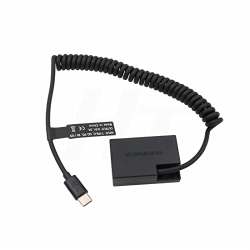 HangTon USB C auf LP-E17 Dummy Akku für Canon EOS R8 T6s T6i T7i 8000D X8i SL2 Kamera 9V/12V PD DR-E18 von HangTon