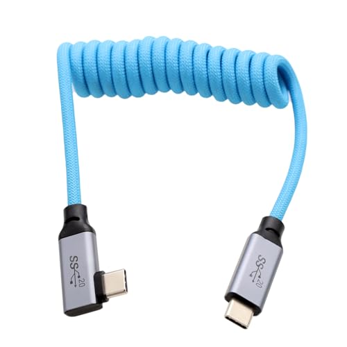 HangTon USB Typ C Kabel USB 3.2 PD 100W 4K für SSD BMPCC ZCAM R5C R6 A7C FX3 Kamera iPhone 15 Pro Max Laptop Monitor Monitor rechtwinklig geflochten Spiral 30cm HangTon USB Typ C Kabel USB 3.2 PD 100W 4K für SSD BMPCC ZCAM R5C R6 A7C FX3 Kamera iPhone 15 Pro Max Laptop Monitor Monitor rechtwinklig geflochten Spiral 30cm von HangTon