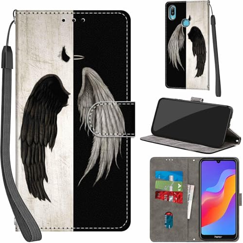 Handyhülle für Huawei Y6 2019 Hülle PU Leder Schutzhülle Klappbar mit Kartenfach Ständer Handytasche mit Kameraschutz Flip Case Klapphülle für Honor 8A, Flügel Handyhülle für Huawei Y6 2019 Hülle PU Leder Schutzhülle Klappbar mit Kartenfach Ständer Handytasche mit Kameraschutz Flip Case Klapphülle für Honor 8A, Flügel von Haninsuze
