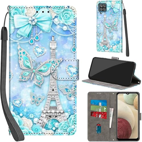 Handyhülle für Samsung Galaxy A12 Hülle PU Leder Schutzhülle Klappbar mit Kartenfach Ständer Handytasche mit Kameraschutz Flip Case Klapphülle für Samsung A12, Turm Handyhülle für Samsung Galaxy A12 Hülle PU Leder Schutzhülle Klappbar mit Kartenfach Ständer Handytasche mit Kameraschutz Flip Case Klapphülle für Samsung A12, Turm von Haninsuze