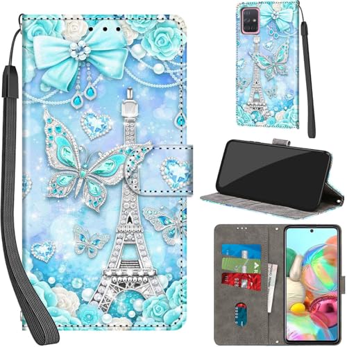 Handyhülle für Samsung Galaxy A71 Hülle PU Leder Schutzhülle Klappbar mit Kartenfach Ständer Handytasche mit Kameraschutz Flip Case Klapphülle für Samsung A71, Turm Handyhülle für Samsung Galaxy A71 Hülle PU Leder Schutzhülle Klappbar mit Kartenfach Ständer Handytasche mit Kameraschutz Flip Case Klapphülle für Samsung A71, Turm von Haninsuze