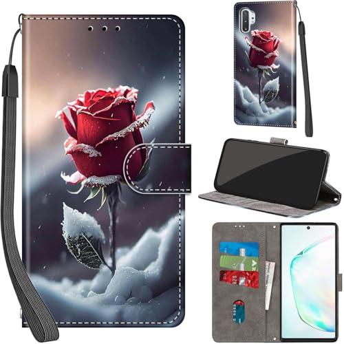 Handyhülle für Samsung Galaxy Note 10 Plus Hülle PU Leder Schutzhülle Klappbar mit Kartenfach Ständer Handytasche KameraschutzFlip Case Klapphülle für Samsung Note 10 Plus, Rosen Handyhülle für Samsung Galaxy Note 10 Plus Hülle PU Leder Schutzhülle Klappbar mit Kartenfach Ständer Handytasche KameraschutzFlip Case Klapphülle für Samsung Note 10 Plus, Rosen von Haninsuze