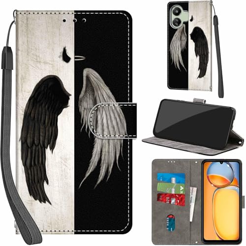Handyhülle für Xiaomi 13C Hülle PU Leder Schutzhülle Klappbar mit Kartenfach Ständer Handytasche mit Kameraschutz Flip Case Klapphülle für Redmi 13C 4G/5G, Flügel Handyhülle für Xiaomi 13C Hülle PU Leder Schutzhülle Klappbar mit Kartenfach Ständer Handytasche mit Kameraschutz Flip Case Klapphülle für Redmi 13C 4G/5G, Flügel von Haninsuze
