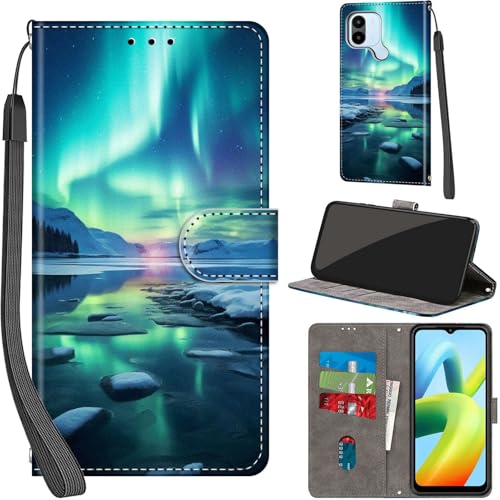 Handyhülle für Xiaomi Redmi A1/A2 Hülle PU Leder Schutzhülle Klappbar mit Kartenfach Ständer Handytasche mit Kameraschutz Flip Case Klapphülle für Redmi A1/A2, Schneeberg Handyhülle für Xiaomi Redmi A1/A2 Hülle PU Leder Schutzhülle Klappbar mit Kartenfach Ständer Handytasche mit Kameraschutz Flip Case Klapphülle für Redmi A1/A2, Schneeberg von Haninsuze