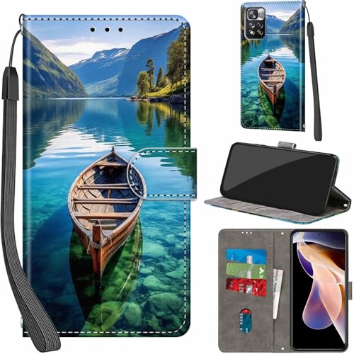 Handyhülle für Xiaomi Redmi Note 11 Pro Plus 5G Hülle PU Leder Schutzhülle Klappbar mit Kartenfach Ständer Handytasche mit Kameraschutz Flip Case Klapphülle, Boot Handyhülle für Xiaomi Redmi Note 11 Pro Plus 5G Hülle PU Leder Schutzhülle Klappbar mit Kartenfach Ständer Handytasche mit Kameraschutz Flip Case Klapphülle, Boot von Haninsuze