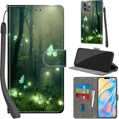 Handyhülle für iPhone 12 Pro Max Hülle PU Leder Schutzhülle Klappbar mit Kartenfach Ständer Handytasche mit Kameraschutz Flip Case Klapphülle für iPhone 12 Pro Max, Waldschmetterling Handyhülle für iPhone 12 Pro Max Hülle PU Leder Schutzhülle Klappbar mit Kartenfach Ständer Handytasche mit Kameraschutz Flip Case Klapphülle für iPhone 12 Pro Max, Waldschmetterling von Haninsuze
