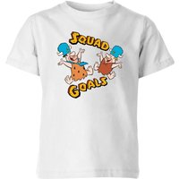 Familie Feuerstein Squad Goals Kinder T-Shirt - Weiß - 5-6 Jahre von Hanna Barbera