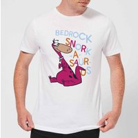 The Flintstones Bedrock Snork-A-Saur-Us Men's T-Shirt - White - M von Hanna Barbera