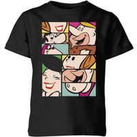 The Flintstones Cartoon Squares Kids' T-Shirt - Black - 3-4 Jahre von Hanna Barbera