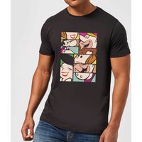 The Flintstones Cartoon Squares Men's T-Shirt - Black - 4XL von Hanna Barbera