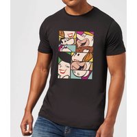 The Flintstones Cartoon Squares Men's T-Shirt - Black - S von Hanna Barbera