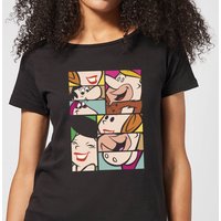 The Flintstones Cartoon Squares Women's T-Shirt - Black - S von Hanna Barbera