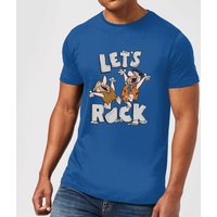 The Flintstones Let's Rock Men's T-Shirt - Royal Blue - M von Hanna Barbera